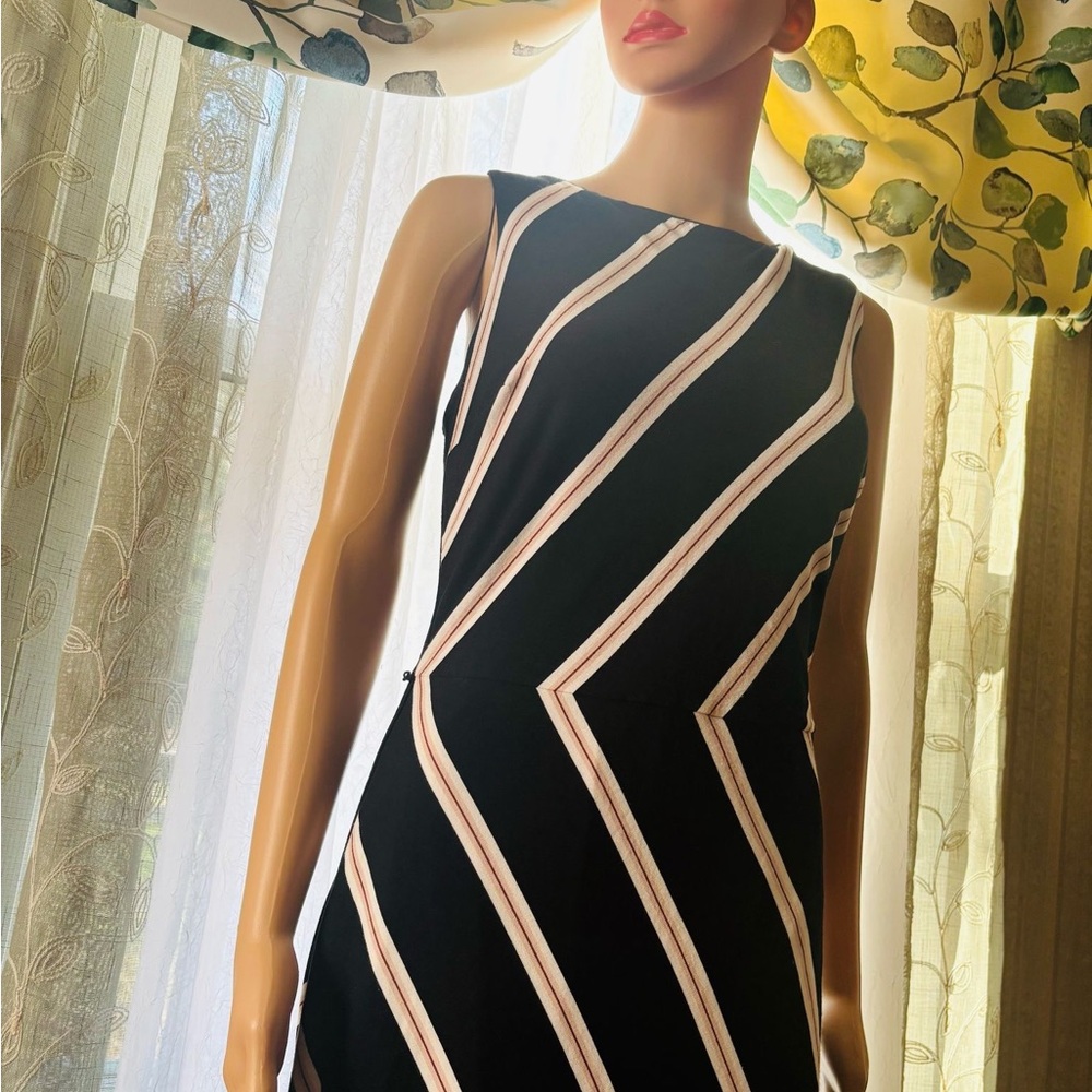 Black and White Striped Dress